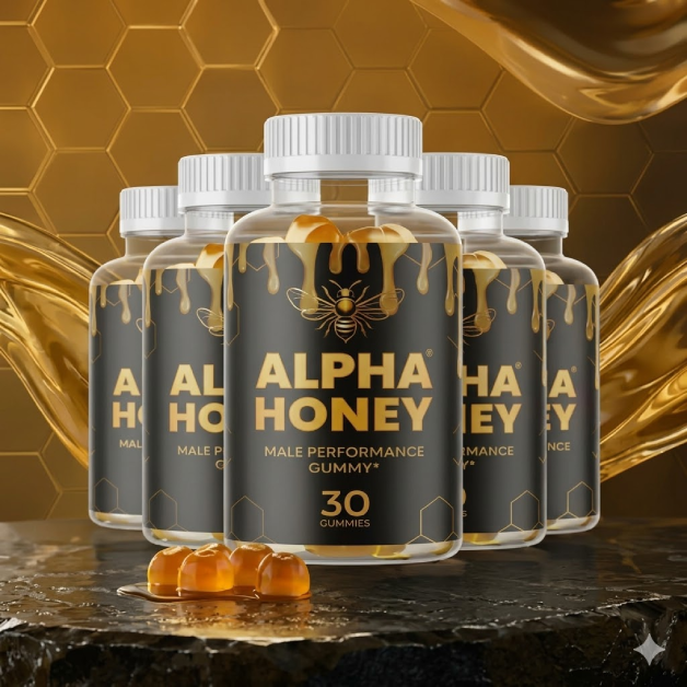 Alpha Honey male vitality supplement bottle for male performance support